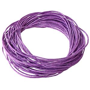 Achat cordon en coton cire violet 1mm, 5m (1)