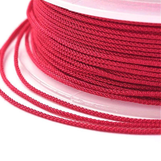 Cordon Nylon Soyeux Tressé Rouge 1mm - Bobine de 20m (1)