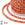 Perlen Einzelhandel Geflochtene Baumwollkordel rot und orange - Goldfaden , 1,5 mm (Spule- 4m)