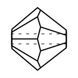 Preciosa Black Diamond 40010 5,7x6mm Doppelkegel (10)