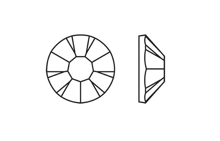 Strass à coller Preciosa Flatback Light Burgundy 90095