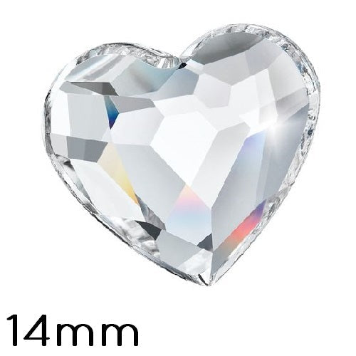 Strass à coller Preciosa Coeur Crystal 00030 - 14mm (4)