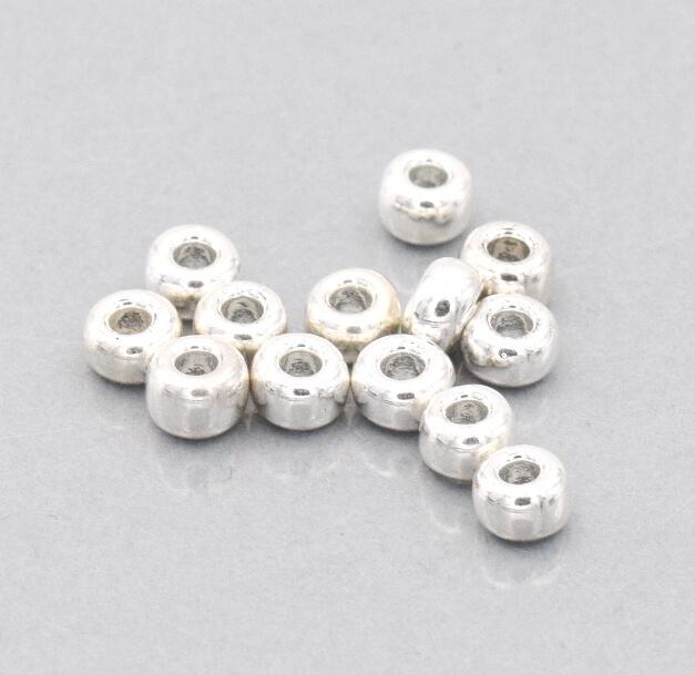 Miyuki Round beads 6/0 Plaqué Argent 925 (25 perles)