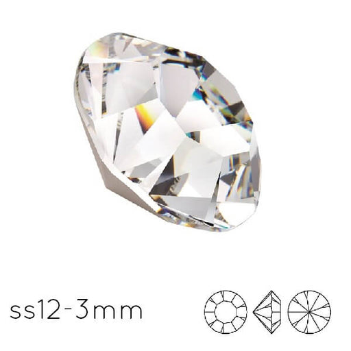 Cristal à sertir Preciosa Maxima Crystal Foiled ss12-3.00mm (10)