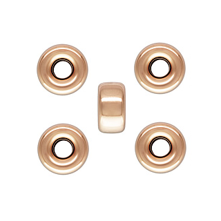 Perles Rondelles Heishi Rose Gold Filled 4x2.1mm Trou: 1,2mm (5)
