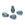 Vente au détail Perles en Verre de Bohême Goutte Bleu Opaline et Doré 13x7mm (4)