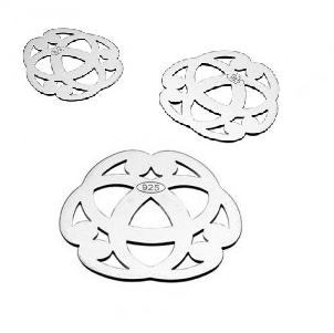 Pendentif Connecteur Arabesques 20mm Argent 925 (1)