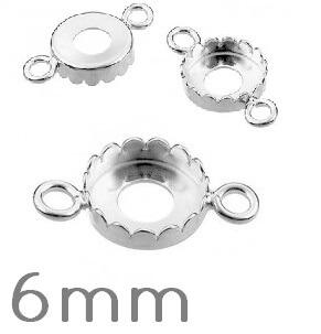 Kaufen Sie Perlen in der Schweiz Rundglied für Cabochon 925 Silber 6mm (1)