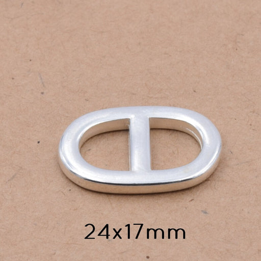 Kaufen Sie Perlen in der Schweiz Marine Link Stecker Sterling Silber vergoldet - 10 Mikron - 24x17mm (1)