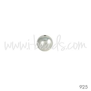 Perle ronde en argent 925 1,8mm -Trou 0.8mm (20)