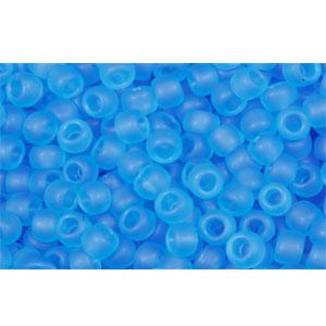 cc3bf - perles de rocaille Toho 11/0 transparent frosted medium aquamarine (10g)
