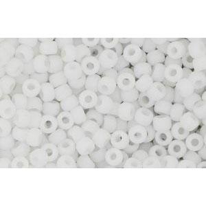 Achat cc41f - perles de rocaille Toho 11/0 opaque frosted white (10g)