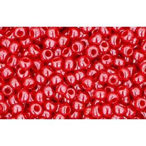 cc125 - perles de rocaille Toho 11/0 opaque lustered cherry (10g)