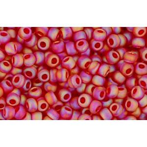 Achat cc165cf - perles de rocaille Toho 11/0 transparent rainbow frosted ruby (10g)