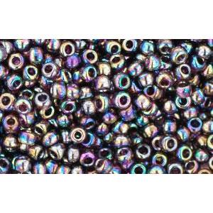 cc166c - perles de rocaille Toho 11/0 transparent rainbow amethyst (10g)