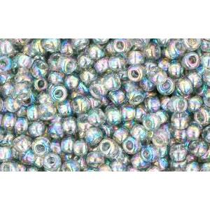 cc176 - perles de rocaille Toho 11/0 transparent rainbow black diamond (10g)