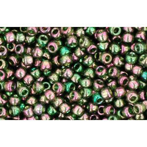 cc323 - perles de rocaille Toho 11/0 gold lustered olivine (10g)