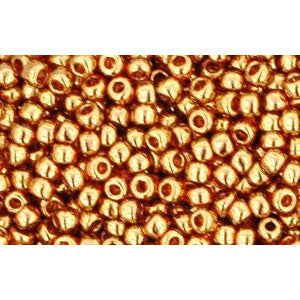 cc421 - perles de rocaille Toho 11/0 gold lustered transparent pink (10g)