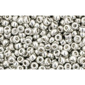 cc714 - perles de rocaille Toho 11/0 metallic silver (10g)