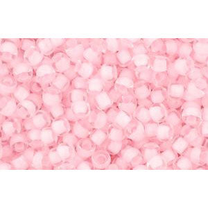 cc967 - perles de rocaille Toho 11/0 crystal/ neon rosaline lined (10g)