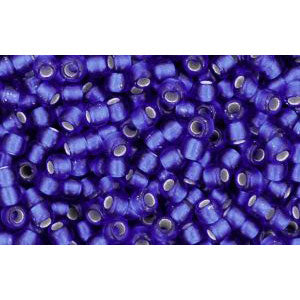 Achat cc28f - perles de rocaille Toho 11/0 silver lined frosted dark sapphire (10g)