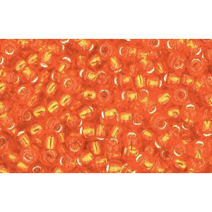 cc30b - perles de rocaille Toho 11/0 silver lined hyacinth orange (10g)