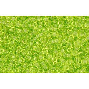 cc4 - perles de rocaille Toho 15/0 transparent lime green (5g)