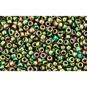 cc508 - perles de rocaille Toho 15/0 higher métallic iris olivine (5g)
