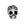 Vente au détail Perle tête de mort métal plaqué argent vieilli 10mm (1)