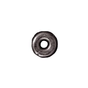 Perle heishi métal plaqué gunmétal vieilli 6mm (20)