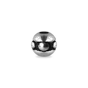 Perle heishi métal plaqué argent vieilli 3mm (20)