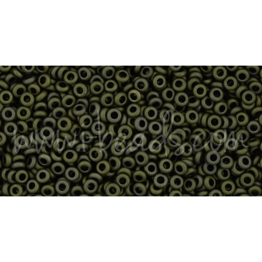 Kaufen Sie Perlen in der Schweiz cc617 - toho demi round 11/0 matte color dark olive (5g)