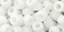 Achat cc41 - perles de rocaille Toho 3/0 opaque white (10g)