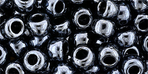 cc81 - perles de rocaille Toho 3/0 métallic hematite (10g)