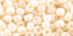 cc147 - perles de rocaille 6/0 ceylon light ivory (10g)