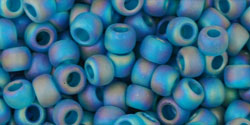 cc167bdf - Toho rocailles perlen 6/0 transparent rainbow frosted teal (10g)