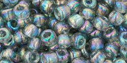 cc176 - perles de rocaille Toho 6/0 transparent rainbow black diamond (10g)