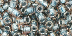 cc288 - perles de rocaille toho 6/0 inside colour crystal metallic blue lined (10g)