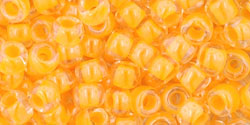 cc801 - perles de rocaille Toho 6/0 luminous neon tangerine (10g)