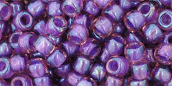 cc928 - perles de rocaille Toho 6/0 rainbow rosaline/opaque purple lined (10g)