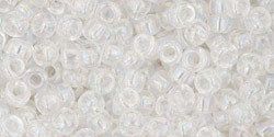 cc161 - perles de rocaille Toho 8/0 transparent rainbow crystal (10g)