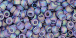 cc166df - perles de rocaille Toho 8/0 transparent rainbow frosted light tanzanite (10g)