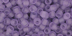 cc19f - perles de rocaille toho 8/0 transparent frosted sugar plum (10g)