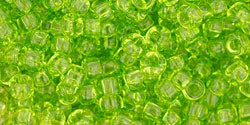 cc4 - perles de rocaille Toho 8/0 transparent lime green (10g)