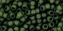 cc940f - perles de rocaille Toho 8/0 transparent frosted olivine (10g)