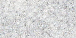 cc161 - perles de rocaille Toho 15/0 transparent rainbow crystal (5g)