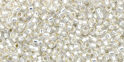 cc2100 - perles de rocaille Toho 15/0 silver-lined milky white (5g)