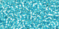 Achat cc23 - perles de rocaille Toho 15/0 silver lined aquamarine (5g)