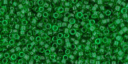 cc7b - perles de rocaille Toho 15/0 transparent grass green (5g)