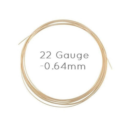 Fil Métallique 22 gauge-0.64mm en Gold Filled (50cm)